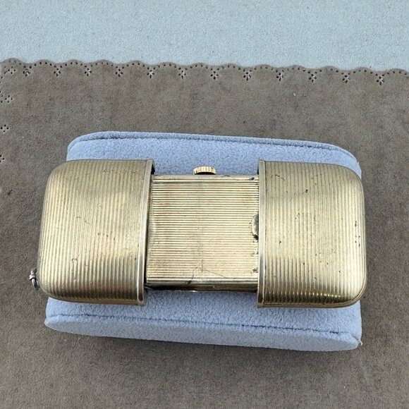 Shields Fifth Avenue Fine Jewelry Branded  17 Jewel Machined Brass Purse Watch - Picture 4 of 10